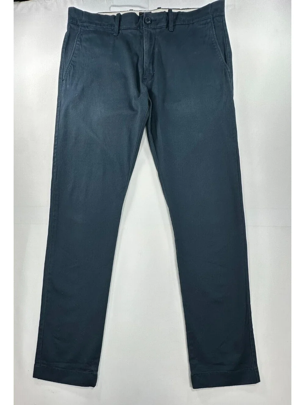 J Crew Stretch Straight Flat Front Chinos Blue Mens 33/32